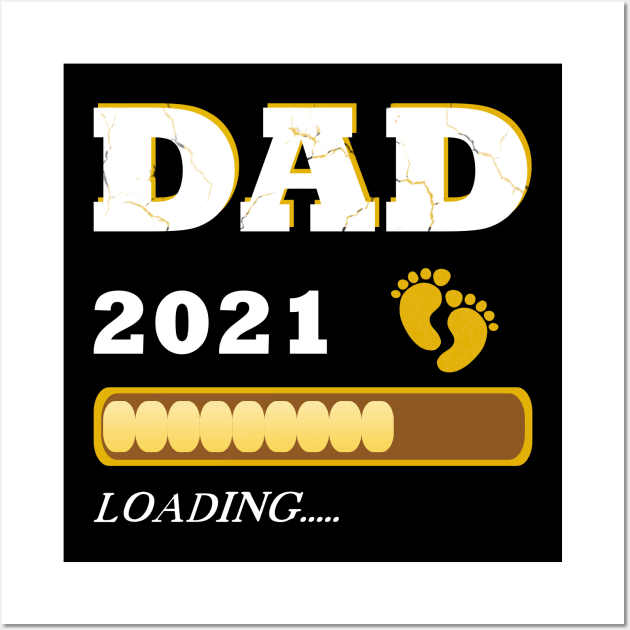 Dad 2021 loading Vater Baby Wall Art by JG0815Designs